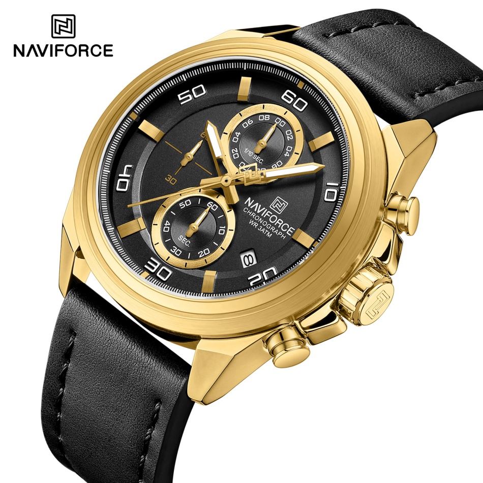 Leather Watch Band Men - Naviforce mãos relógios de pulso pulseira