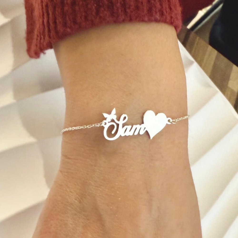 Butterfly Clasp Deployant - Pulseiras personalizadas com nome de borboleta