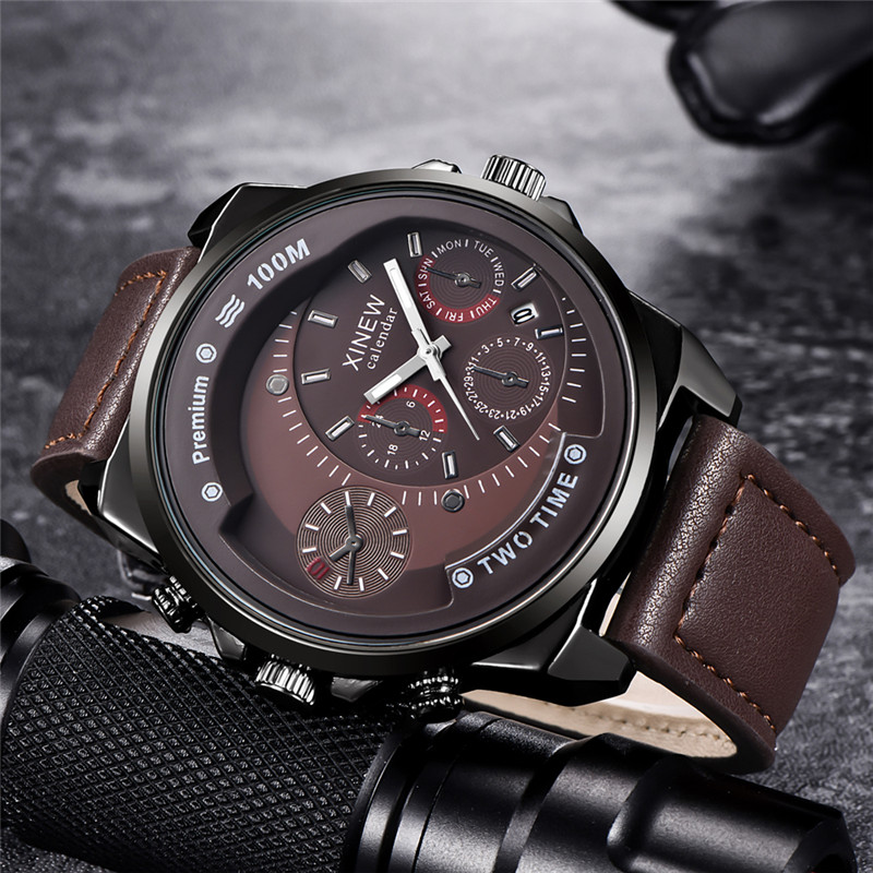 Original xinew marca relógios  - Leather Watch Band Men avaliação e preço
